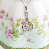 Vintage diamond drop necklace