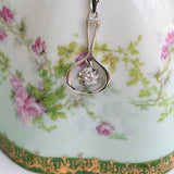 Vintage diamond drop necklace