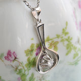 Vintage diamond drop necklace