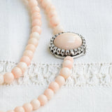 Vintage Angel Skin Coral Circa Necklace