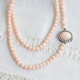 Vintage Angel Skin Coral Circa Necklace