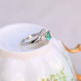 Vintage Emerald Engagement Ring