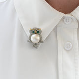 Antique Owl Brooch