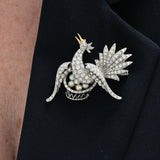 Vintage bird brooch