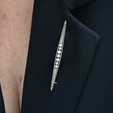 Diamond and pearl classic brooch