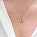 Vintage diamond drop necklace