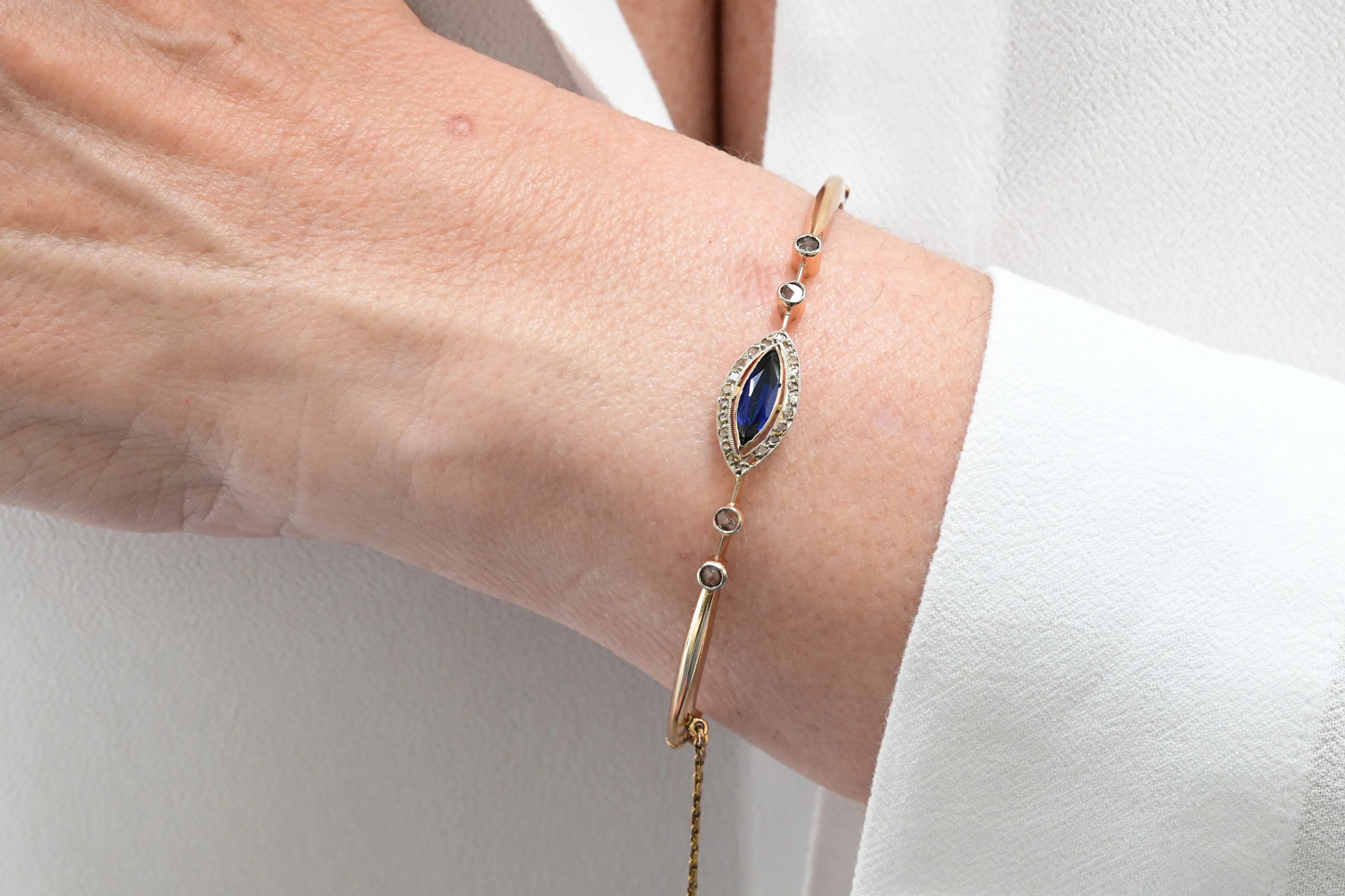 Vintage 1920s sapphire and diamond bracelet