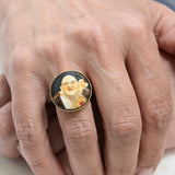 Bague en porcelaine moine asiatique du milieu du XXe siècle