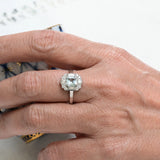 Vintage aquamarine art deco style ring