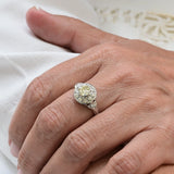 Bague cible ancienne en diamant