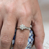 Vintage diamond flower ring