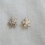 Pendientes Vintage de Diamantes con Diseño Floral