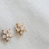 Pendientes Vintage de Diamantes con Diseño Floral