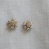 Vintage flower rosette earrings