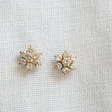 Vintage flower rosette earrings
