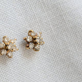 Vintage flower rosette earrings