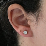 Vintage stud flower earrings