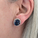 Sapphire and diamond earrings