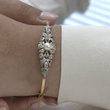 Vintage diamond and pearl bracelet