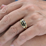 Vintage mid Century Diamond and Sapphire Ring