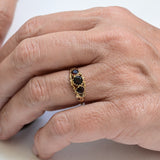 Vintage Triplet Ring with Garnets