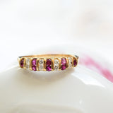 Vintage prstan z rubinom in diamanti