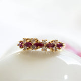 Vintage marquise rubies and diamonds