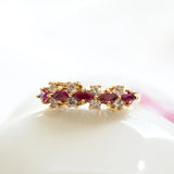 Vintage marquise rubies and diamonds