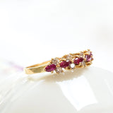 Vintage marquise rubies and diamonds