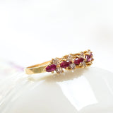 Vintage marquise rubies and diamonds