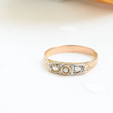 Art deco triplet diamond ring