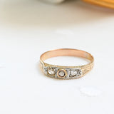 Art deco triplet diamond ring