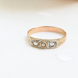 Art deco triplet diamond ring