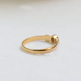 Vintage soliterni prstan z diamantom iz rumenega zlata