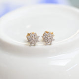 Boucles d'oreilles vintage en diamant