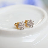 Boucles d'oreilles vintage en diamant