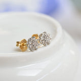 Boucles d'oreilles vintage en diamant