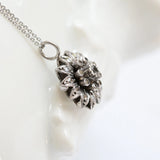 Antique flower pendant necklace