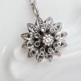 Antique flower pendant necklace