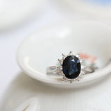 Vintage Saphir- und Diamantring