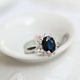 Vintage Saphir- und Diamantring