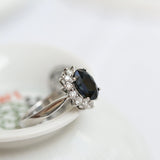 Vintage Saphir- und Diamantring
