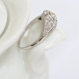 Vintage Cocktail Ring with Central Antique Cut Diamond and 16 Huit Huit Cut Diamonds