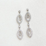 Vintage pendant earrings with diamonds