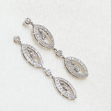 Vintage pendant earrings with diamonds