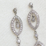 Vintage pendant earrings with diamonds