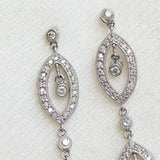 Vintage pendant earrings with diamonds