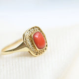 Vintage red coral ring