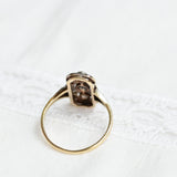 Bague Art Déco avec 3 diamants centraux
