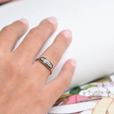 Anillo Art Deco con Zafiros Azules talla Baguette